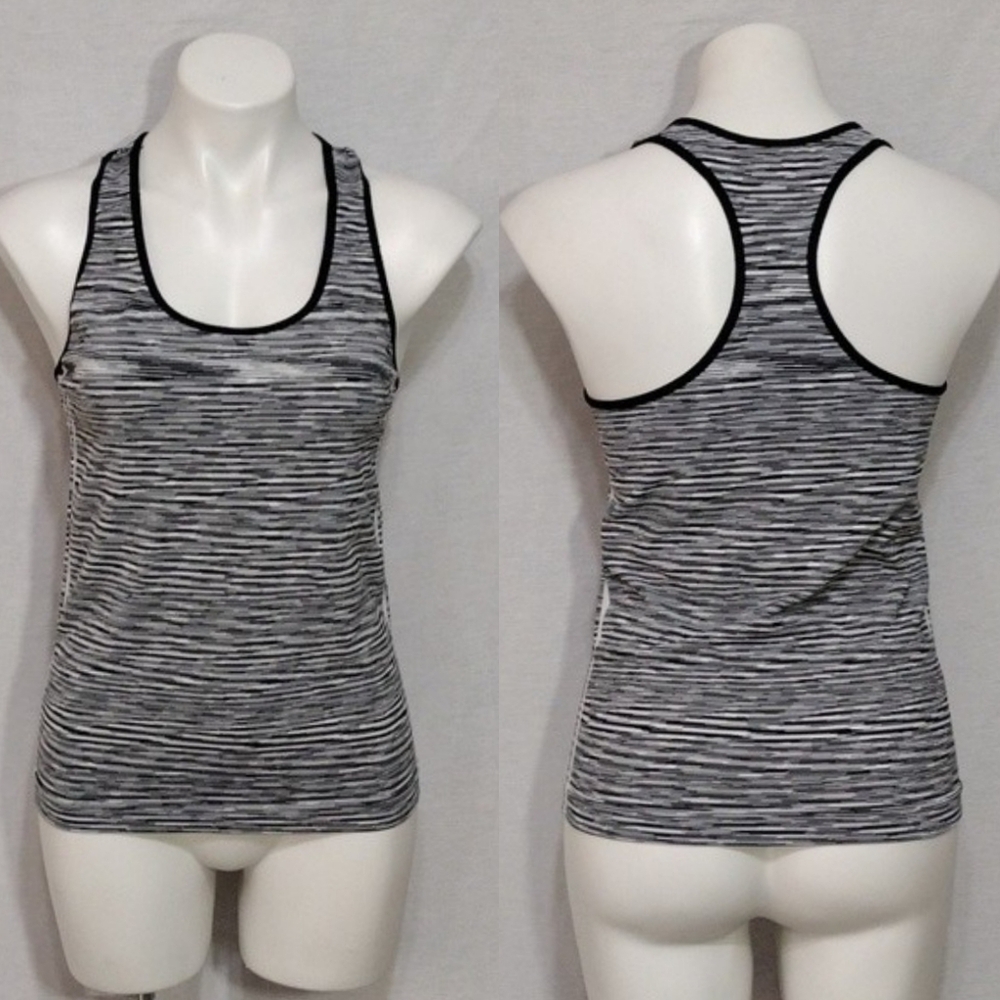 Women’s Zebra Print Racerback Workout Tank Top Small Athleisure Gym Yoga Zumba